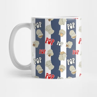 Retro Popcorn | Striped Popcorn Pattern Mug